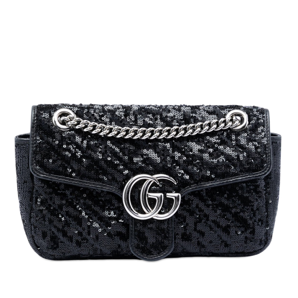 Medium GG Marmont Matelasse Sequin and Leather Shoulder Bag