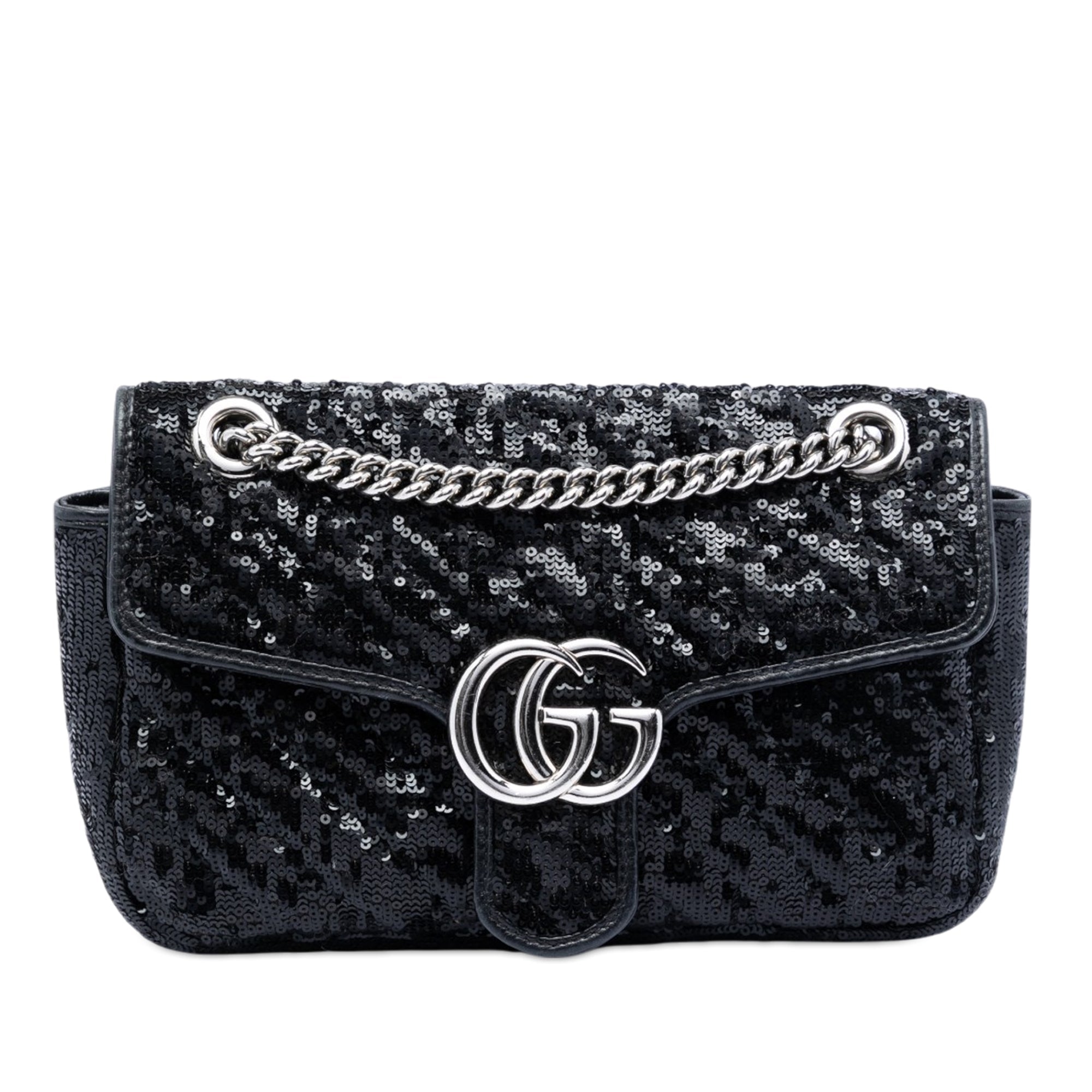 Medium GG Marmont Matelasse Sequin and Leather Shoulder Bag