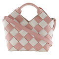 Mini Woven Calfskin Gingham Surplus Basket Bag