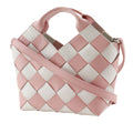 Mini Woven Calfskin Gingham Surplus Basket Bag