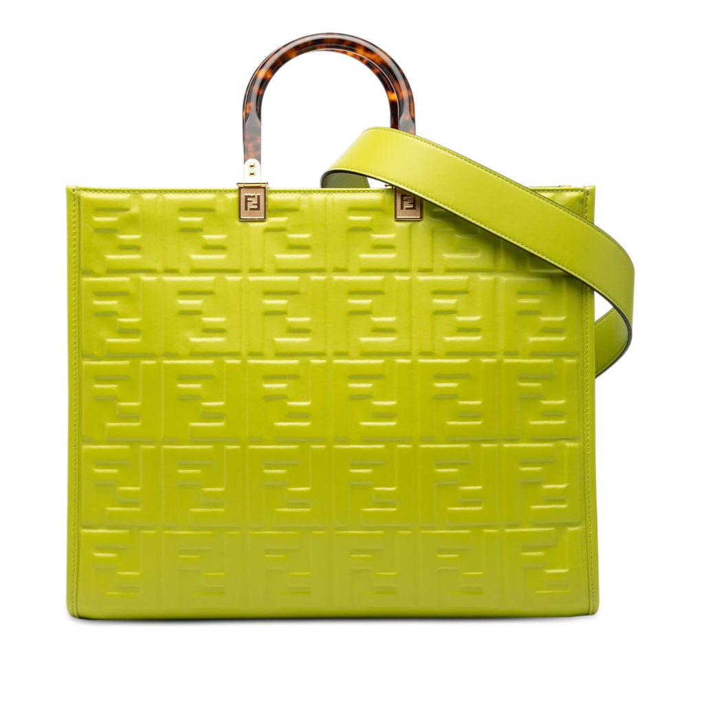 Medium Zucca Embossed Leather Sunshine Shopper Tote