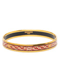 Narrow Mosaic Style Geometric Pattern Enamel Bangle 65
