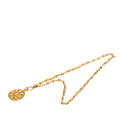 CC Gold Plated Medallion Pendant Necklace
