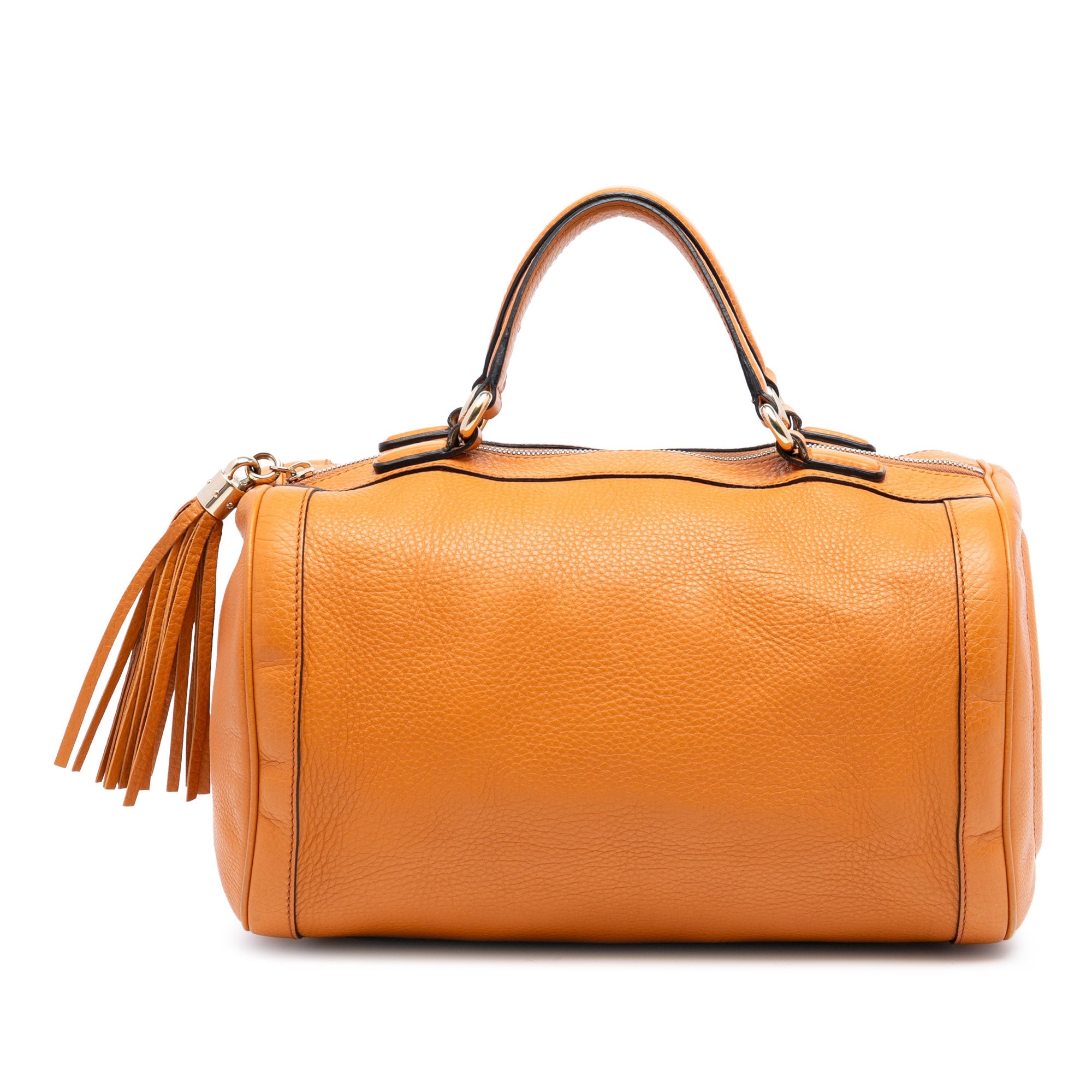 Medium Pebbled Calfskin Soho Boston Bag