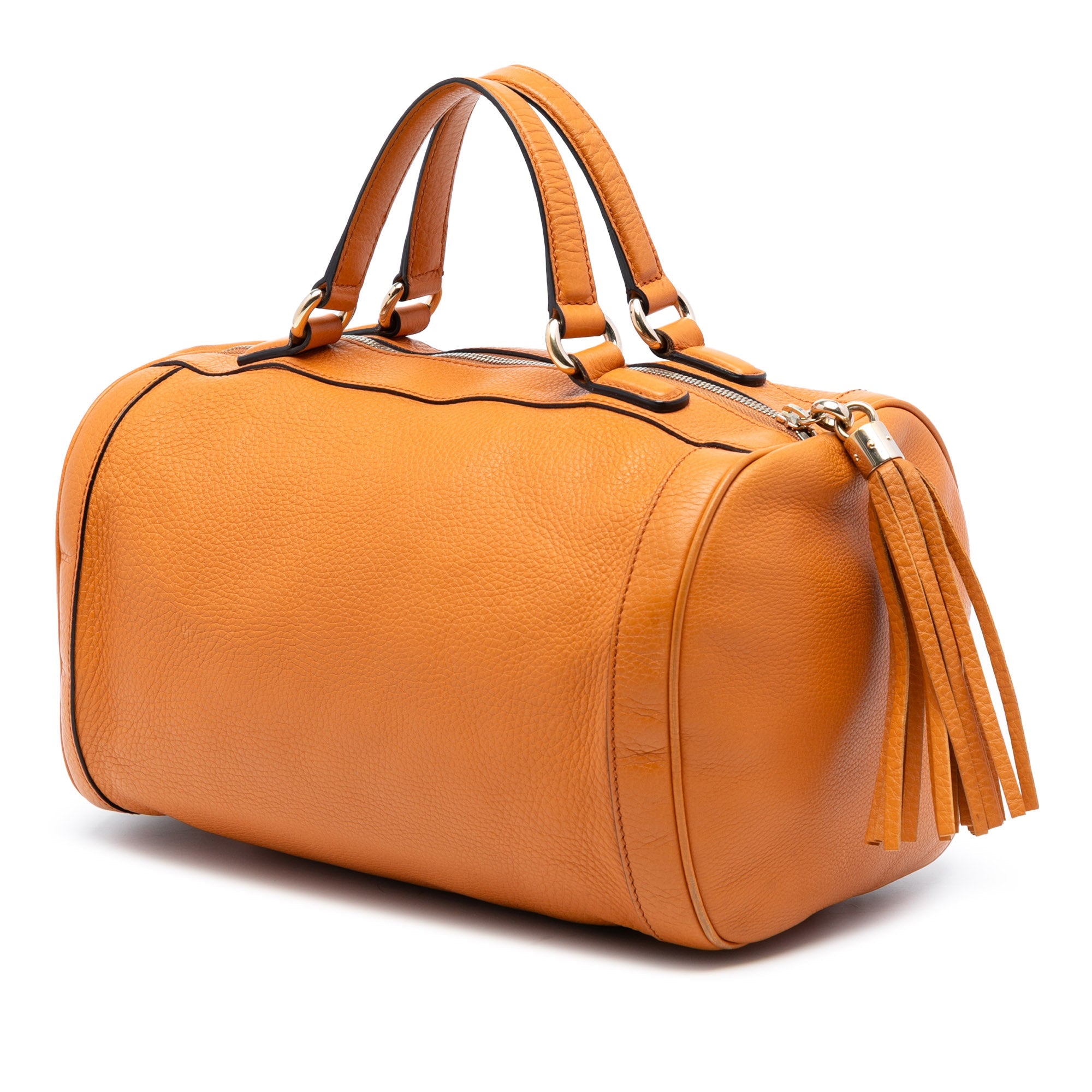 Medium Pebbled Calfskin Soho Boston Bag