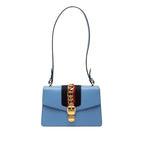 Small Leather Sylvie Web Satchel