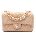 CC Quilted Lambskin Resin Chain Single Flap