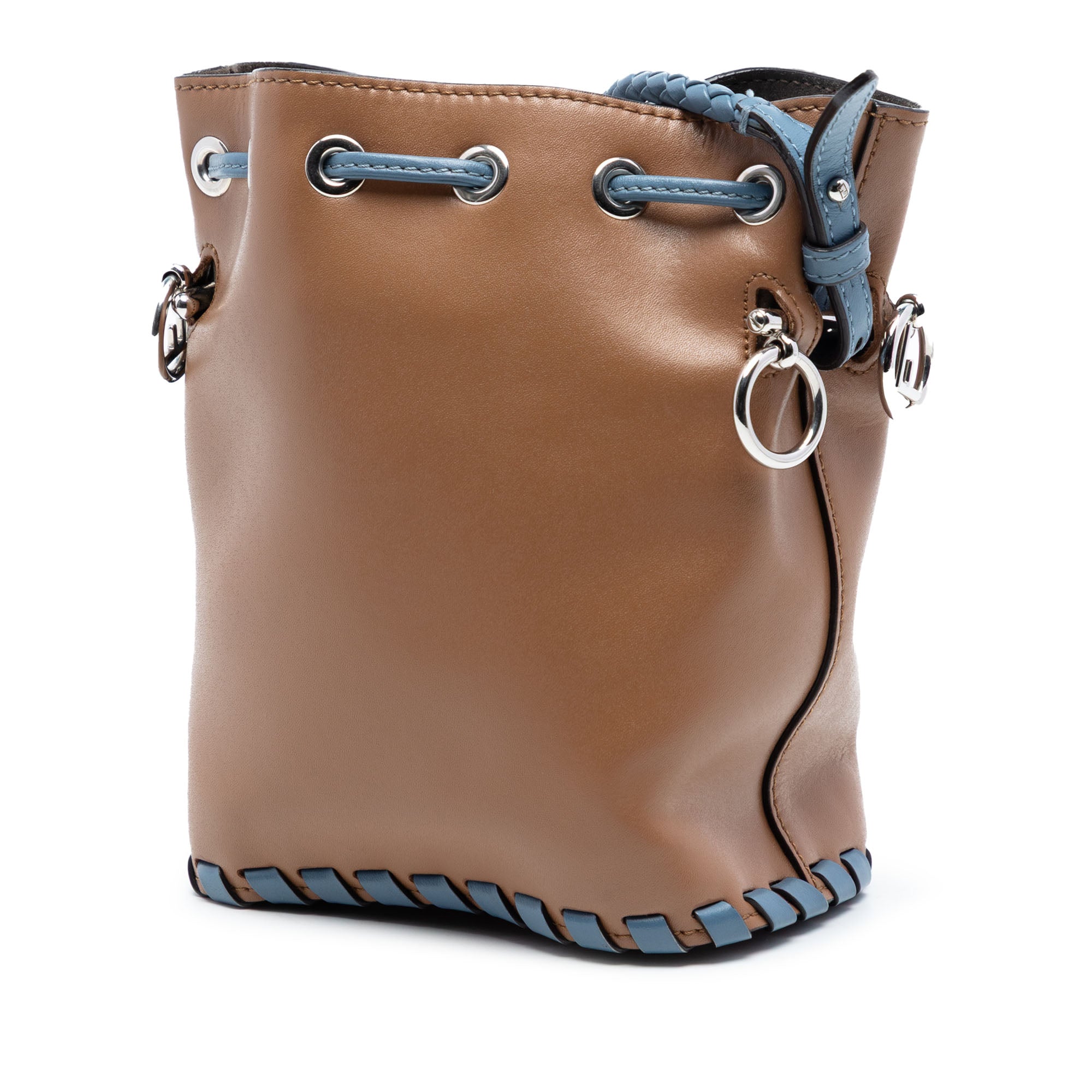 Mini Leather Whipstitch Mon Tresor Bucket Bag