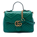 Small GG Marmont Matelasse Calfskin Top Handle Bag