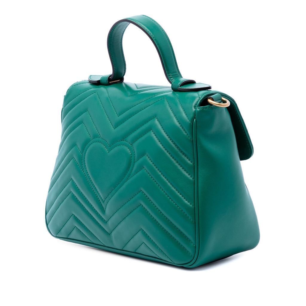 Small GG Marmont Matelasse Calfskin Top Handle Bag
