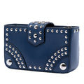 City Calfskin Studded Elektra Turn Lock Clutch