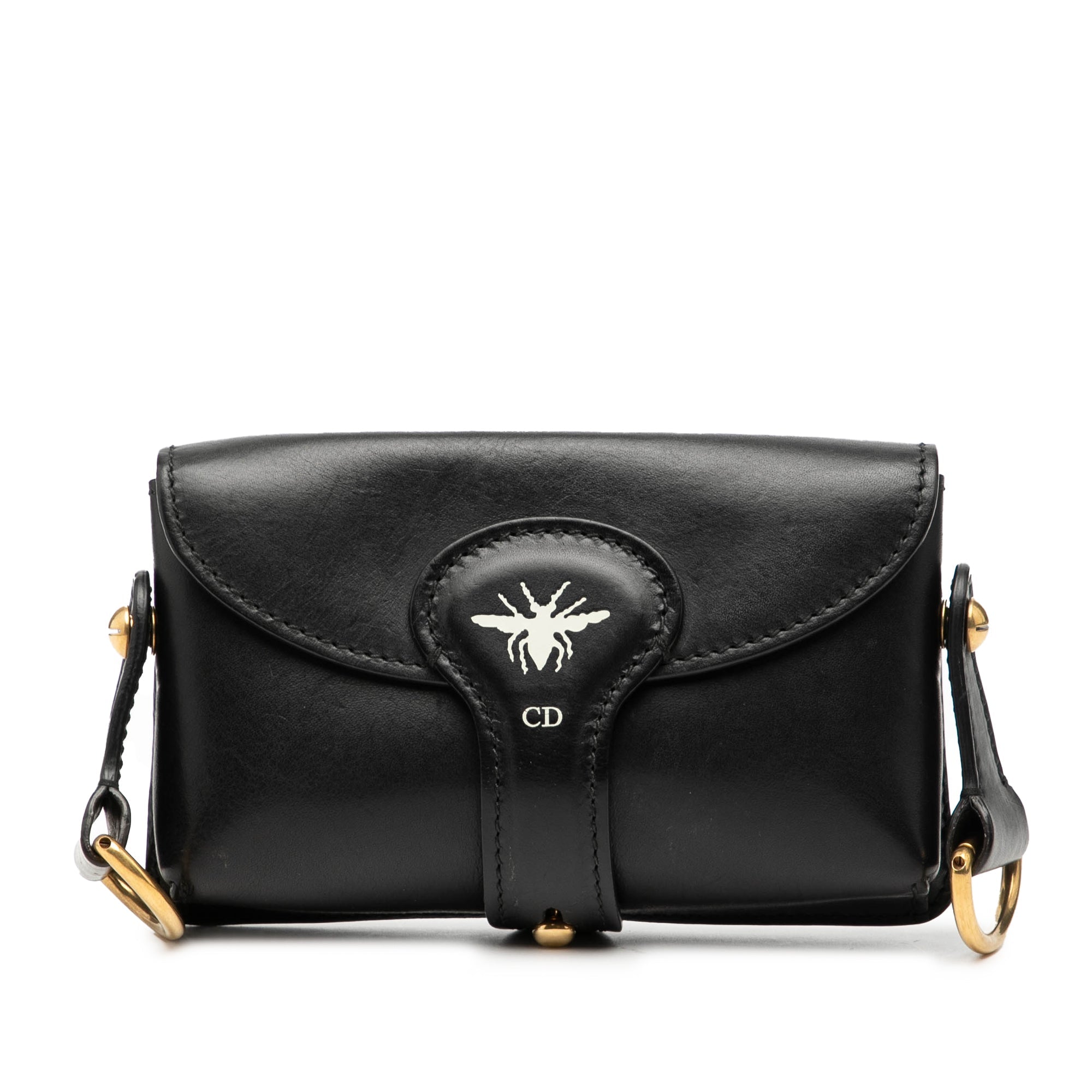 Mini Leather D Bee Saddle Bag