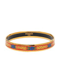 Narrow Floral and Wheat Enamel Bangle 62