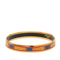 Narrow Floral and Wheat Enamel Bangle 62