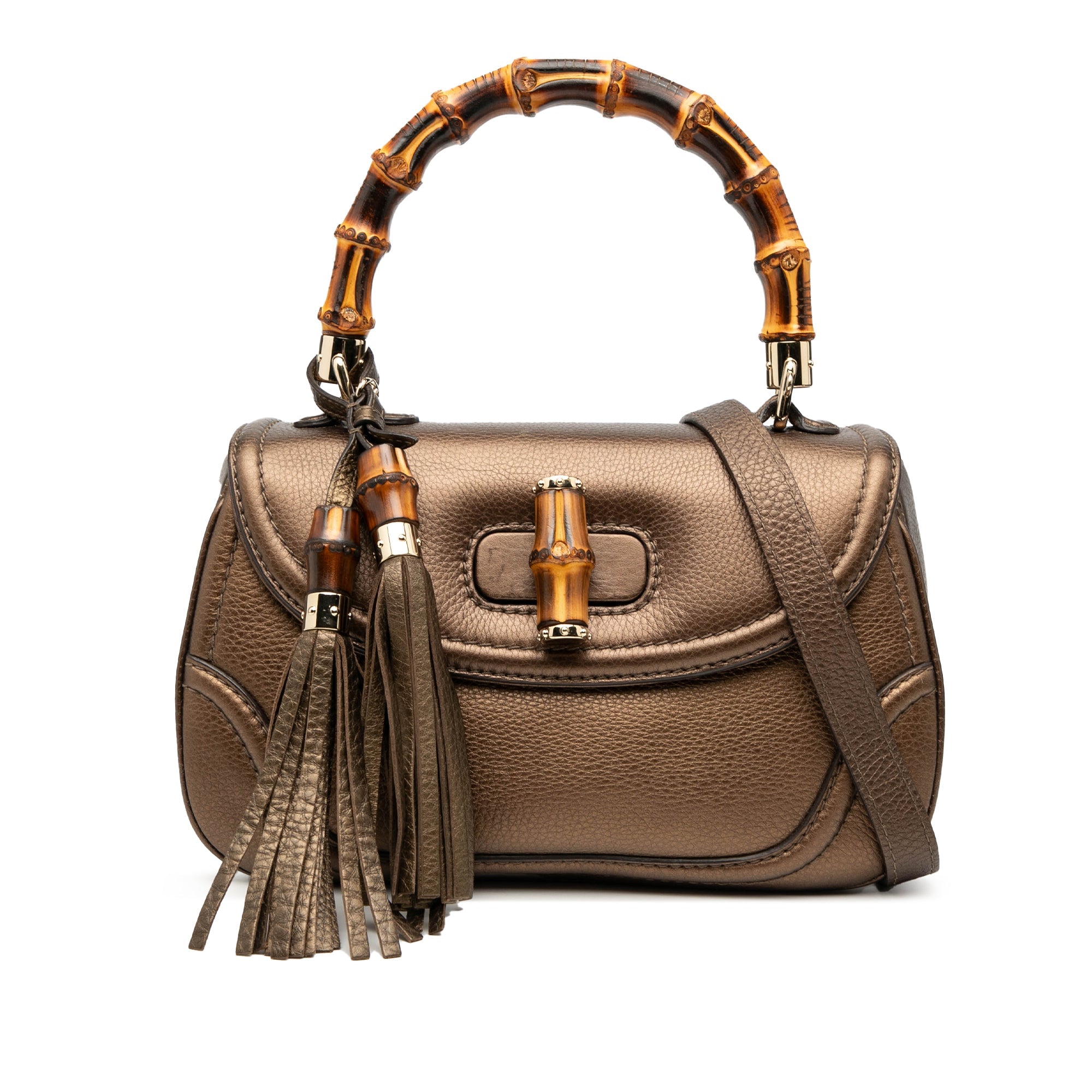 Medium Leather New Bamboo Satchel