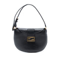 Small Leather Croissant Hobo Bag