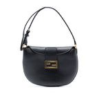 Small Leather Croissant Hobo Bag