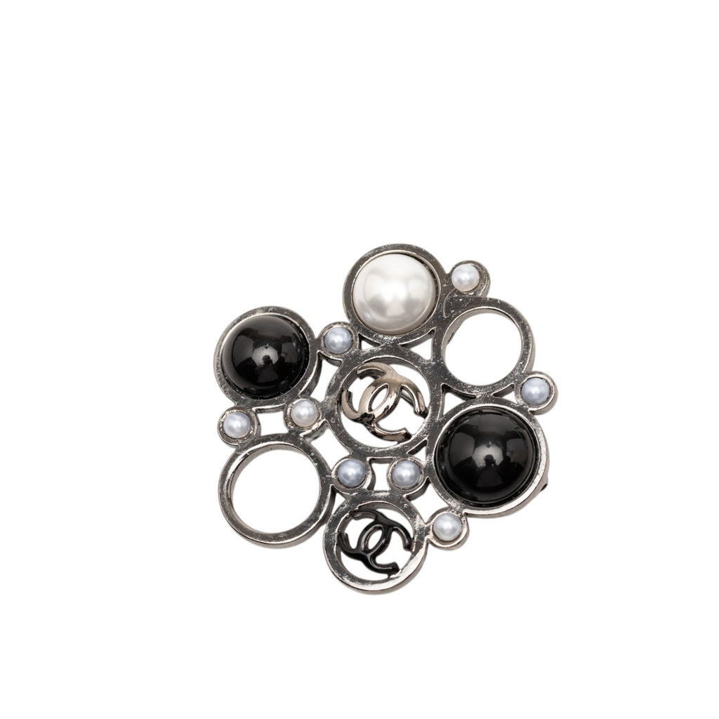 CC Brass Faux Pearl Pin Brooch