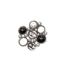 CC Brass Faux Pearl Pin Brooch