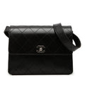 CC Quilted Lambskin Flap Shoulder Bag