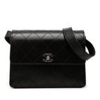 CC Quilted Lambskin Flap Shoulder Bag