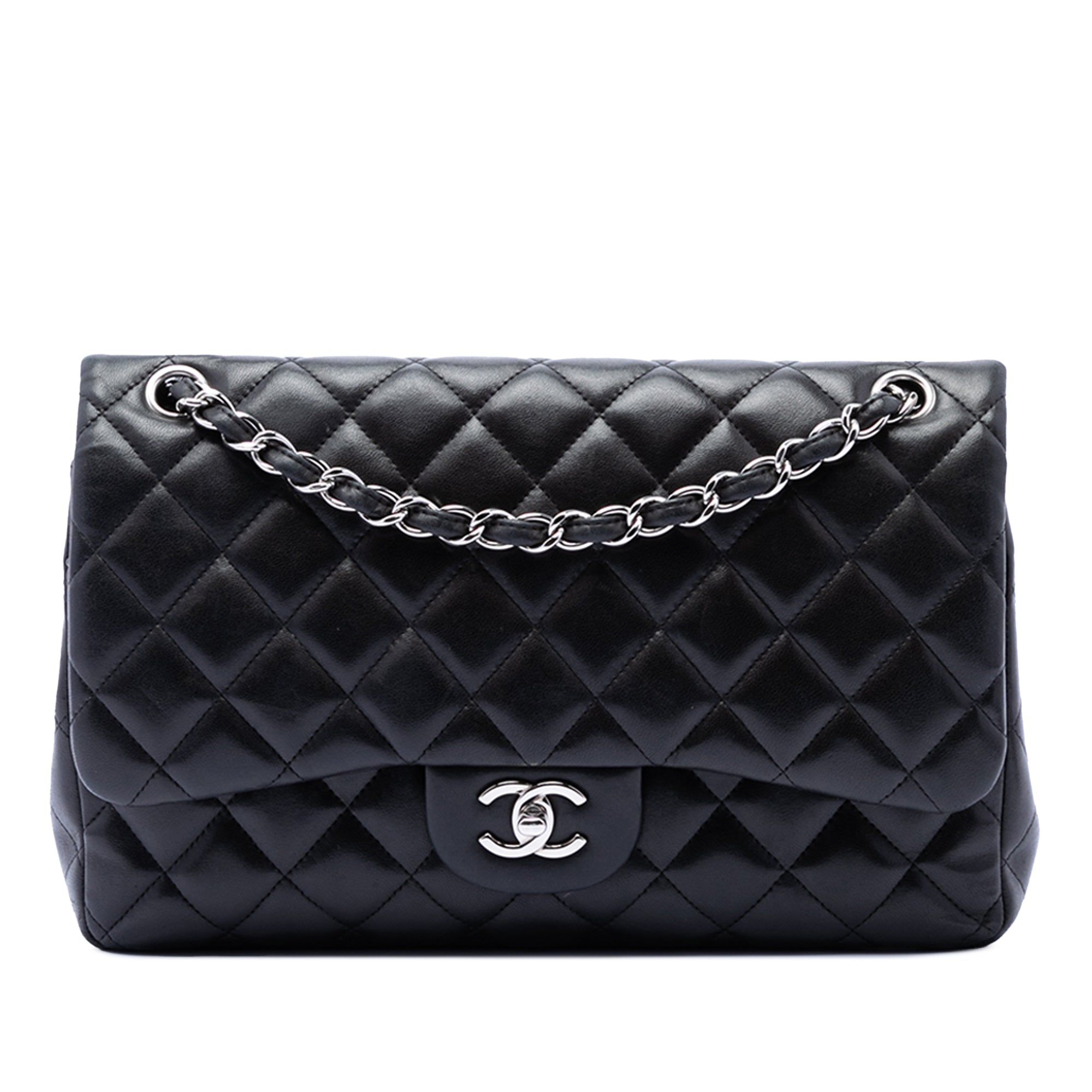 Jumbo Classic Lambskin Double Flap
