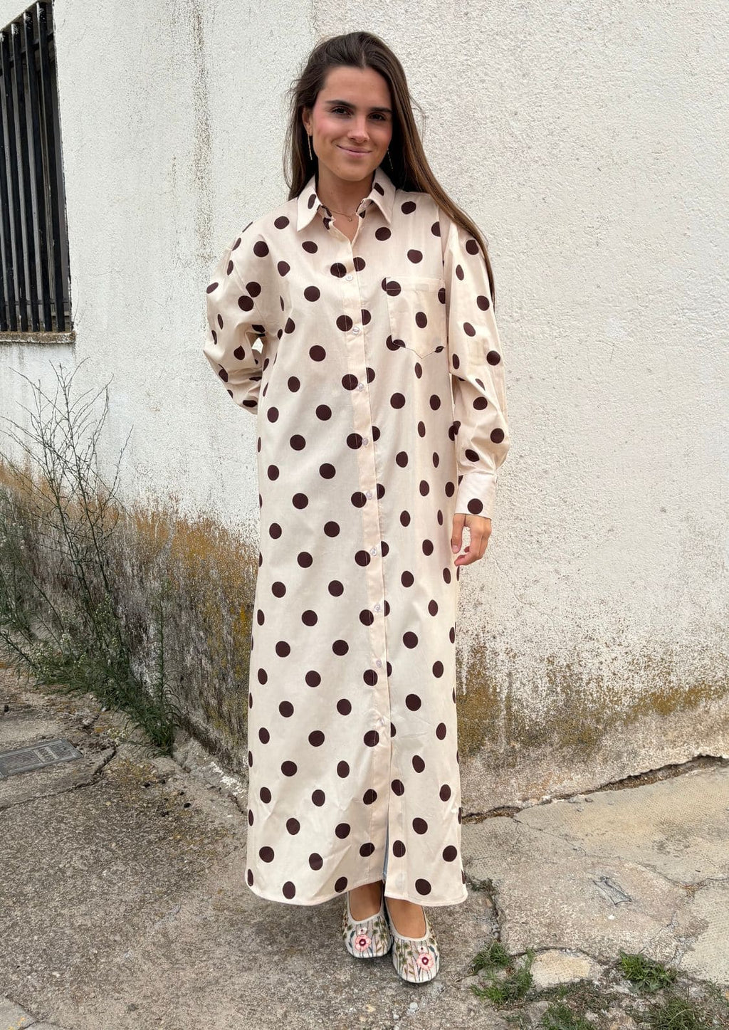 Vestido camisero Vivian - Beige