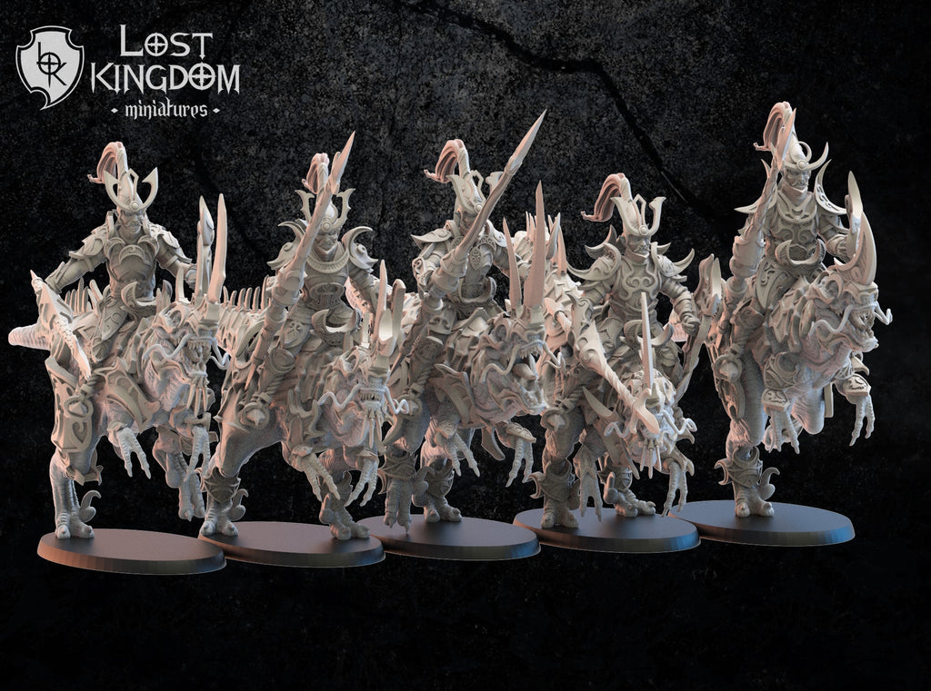 Nightfall Knights On Kyōryū, Lost Kingdom Miniatures
