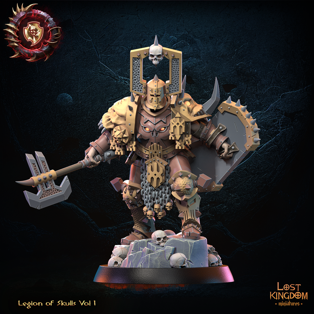 Hrangor, Skull Collector Champion, Lost Kingdom Miniatures