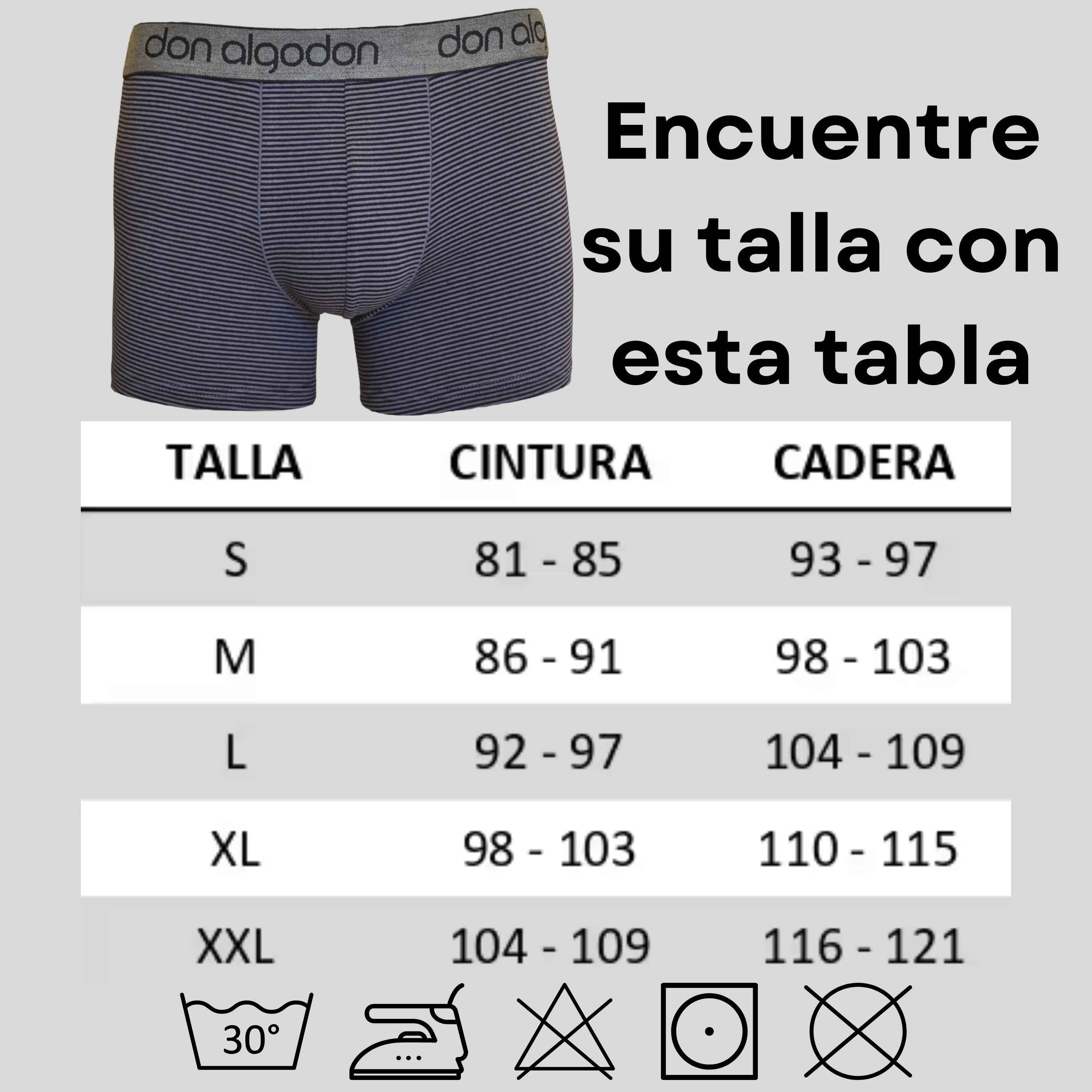 Don Algodon | Pack 12 Boxers para Hombre | Lisos y Rayas | Transpirables