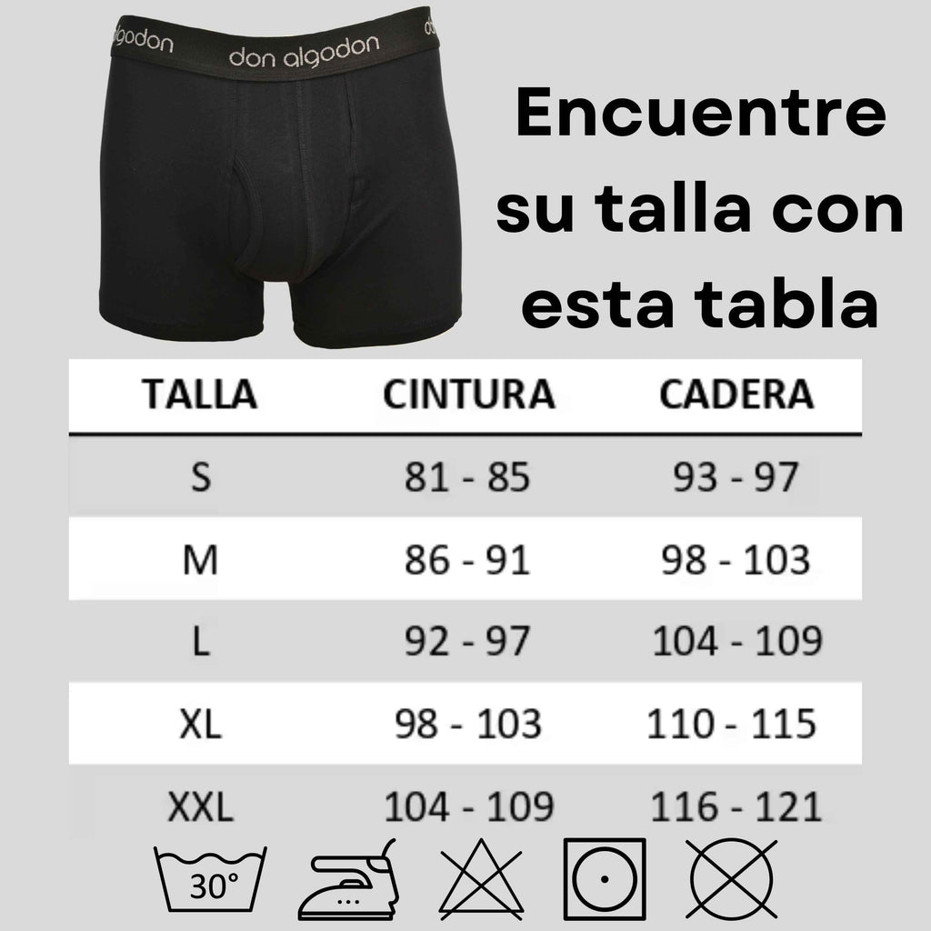 Don Algodón Premium | Pack 12 Boxers para Hombre  | Transpirables | 6 Colores Diferentes