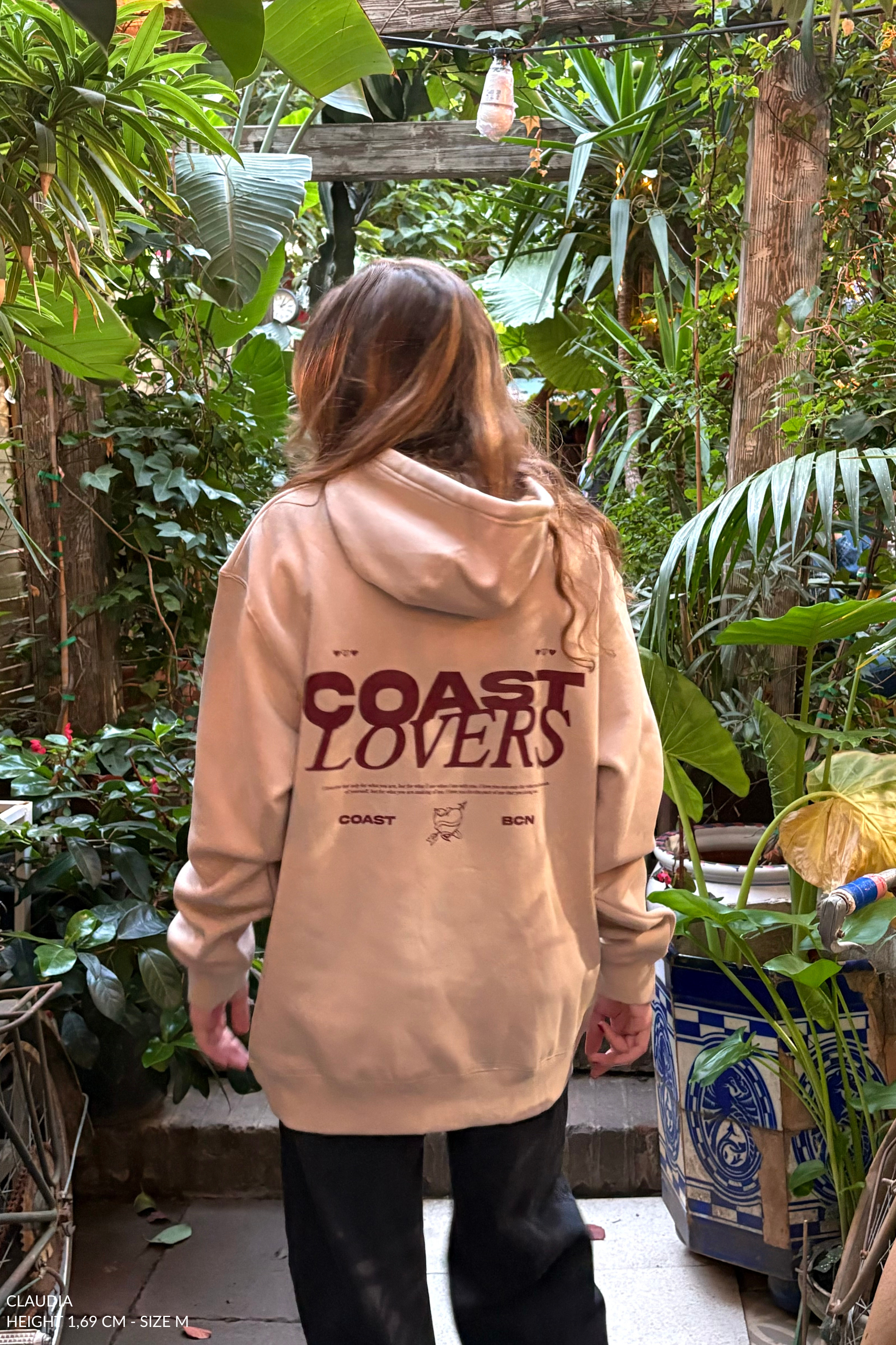 Beige Coast Lovers Hoodie