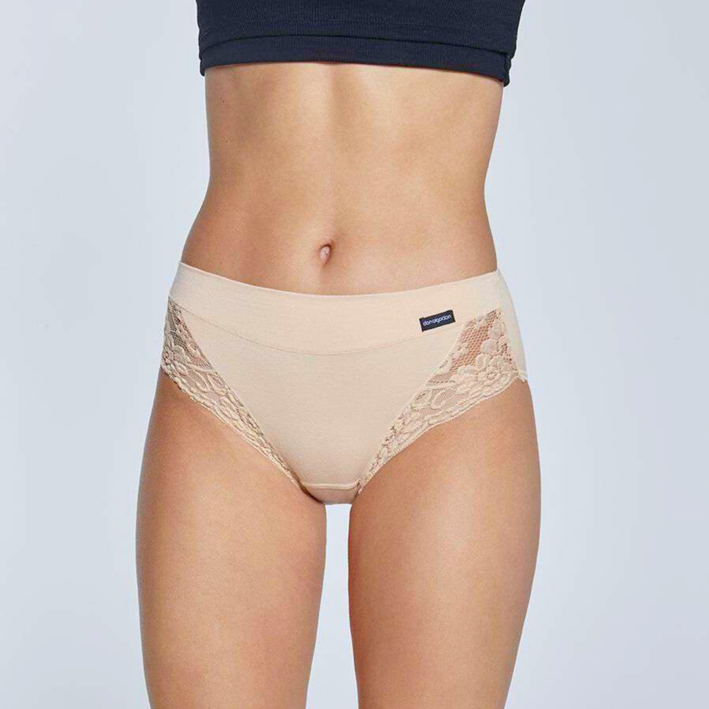 Don Algodon | Pack de 6 Bragas Bikini con Encaje Lateral | Transpirables