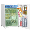 4.5 Cu.Ft Mini Fridge with Freezer, Wheels, Adjustable Thermostat & Reversible Door, White
