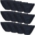 FEVI | Pack de 12 Braguitas Tiro Bajo |  1 o 3 Colores Diferentes: Blanco, Negro y Beige | Talla Única: M-L