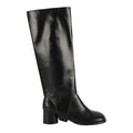 Black Convertible Knee‑High Leather Boots