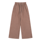 Washed Brown Wide Leg Joggers