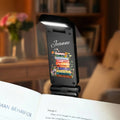 Libro Personalizado Pila Flor LED Recargable Clip de Luz Marcapáginas Set con Nombre Accesorios de Lectura Regalo de Cumpleaños para Amigos Amantes de los Libros
