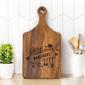 Tabla para cortar embutidos con nombre y agarre Personalizada Grabada Corazón Floral Menaje de Cocina Reversible Regalo del Día de la Madre para Parejas Familiares