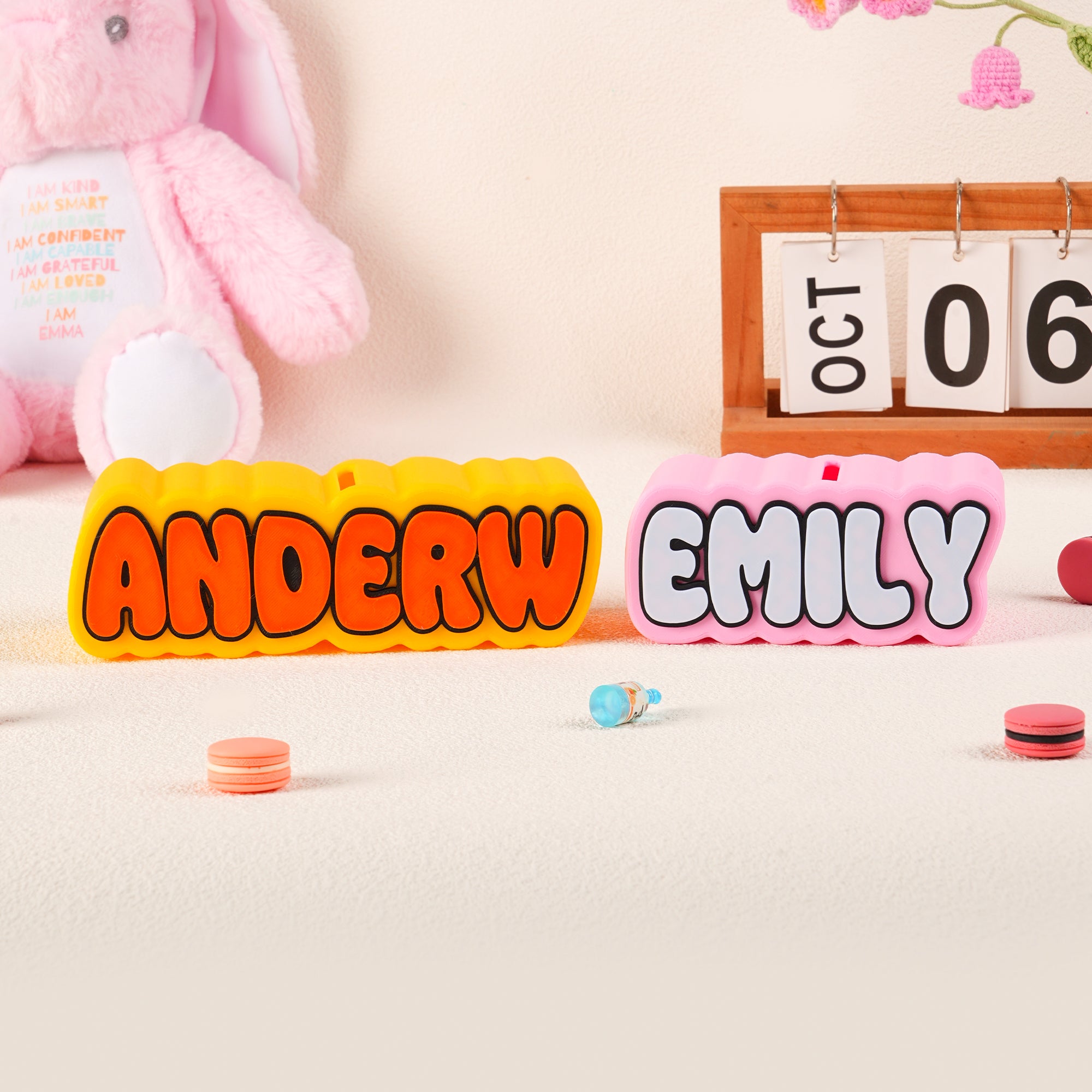 Hucha personalizada con nombre impreso en 3D multicolor Hucha de uso diario Cumpleaños Regalo de Navidad para padres primerizos Niños recién nacidos