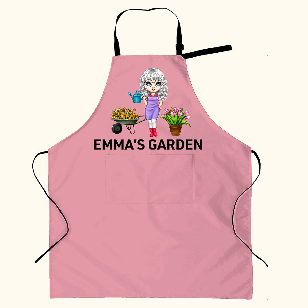 Delantal de jardinería personalizado con nombre Día de la Madre Cumpleaños para mujeres aficionadas a la jardinería