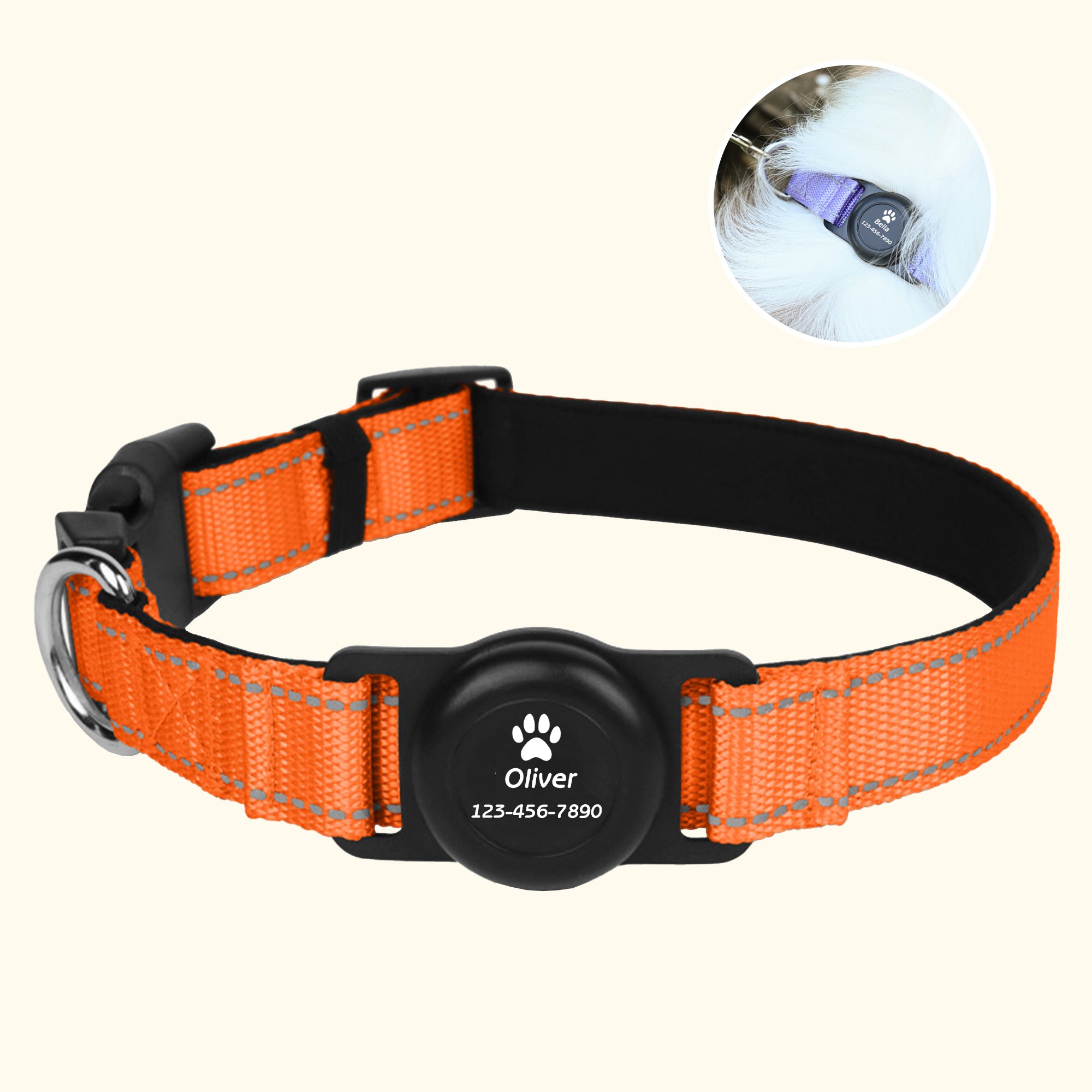 Collar localizador para mascotas personalizado con número de teléfono y nombre regalo de cumpleaños para dueños de mascotas