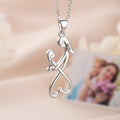 Personalizado en forma de corazón Madre-Hija Abrazo Collar con Nombre Dainty Joyería Daily Wear Día de la Madre Regalo para Mamá Abuela