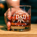 Vaso de whisky de 10 onzas personalizado con 1-6 nombres Día del Padre Cumpleaños Agradecimiento Regalo para Papá Abuelo Amantes del Vino