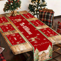 Camino de Mesa Personalizado Santa Claus Reno Navidad Juego de Manteles Individuales a Juego con el Nombre de la Familia Regalo de Navidad para un Amigo de la Familia