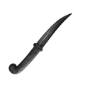 Middle Eastern Style Poly Training Knife with 8.75 Inch Trailing Point Blade prop By Prop Money Inc.