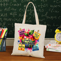 Bolsa de lona de gran capacidad con texto personalizada Apple Praise Notes Regalo de agradecimiento para profesores en el Día del Profesor