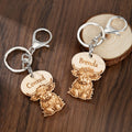 Llavero de Madera Personalizado Vaca de las Tierras Altas con Nombre Bolsa Accesorios Regalo de Cumpleaños para los Amantes de las Vacas de las Tierras Altas