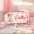Estuche personalizado de doble capa con nombre y cremallera de un personaje de dibujos animados Regalo de cumpleaños de vuelta al cole para niños y niñas