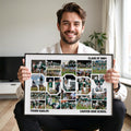 Personalizado Fútbol Baloncesto Animar Foto Collage Pintura en lienzo con nombre del equipo Cumpleaños Decoración para el hogar Regalo para el entrenador deportivo